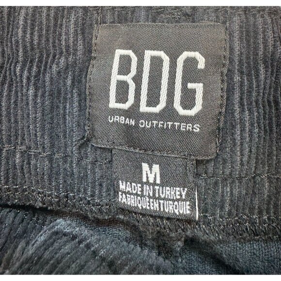 BDG Urban Outfitters Corduroy Mini Skirt Button-Front A-Line M Black Y2K - Picture 2 of 9